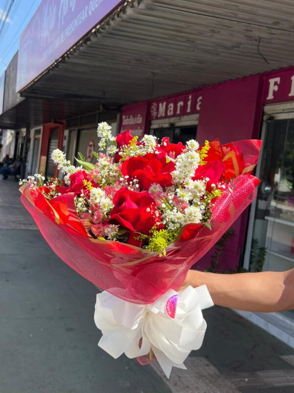 Buquê de Rosas Vermelhas Tradicional - 6 Rosas - Imagem 7