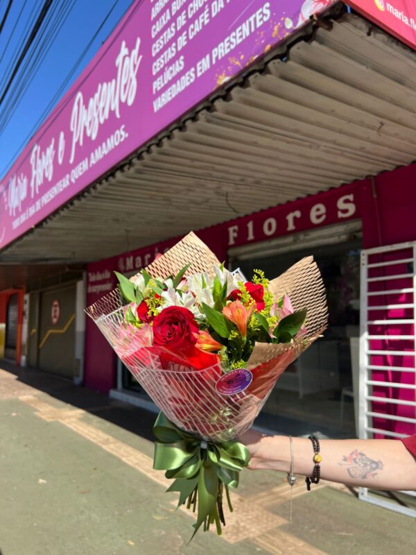 Mini Buque Rosas Vermelhas