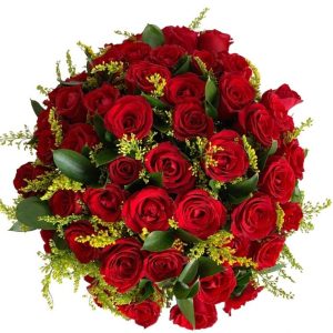 Buquê de Rosas Vermelhas Tradicional - 50 Rosas