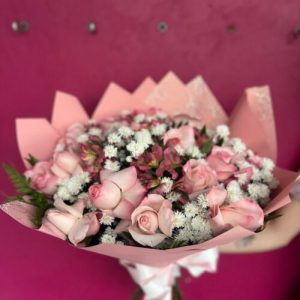 Buquê Especial com 20 Rosas Rosadas 1
