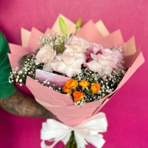 Buquê Tradicional com 6 Rosas Rosadas 3