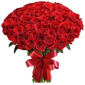Buquê de Rosas Vermelhas Tradicional - 100 Rosas